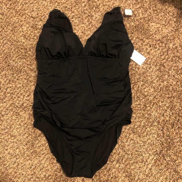 Time and Tru Other - TIME & TRU BLACK BATHING SUIT